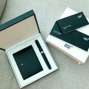 NWT Mont Blanc Gift Set with Pix Black Rollerball & Melsterstuck Wallet
